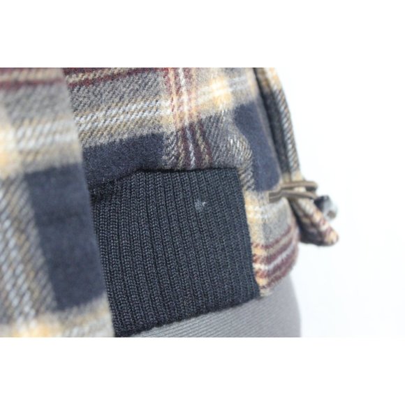 TNA Aritzia women's plaid wool hooded bomber jacket‎ XS - Picture 9 of 16